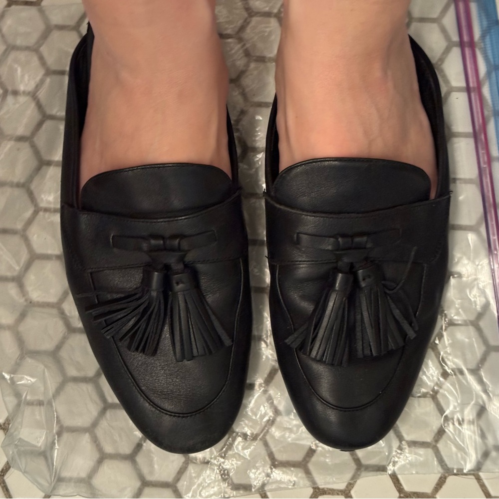 Women’s Black Leather Sam Edelman Mules
